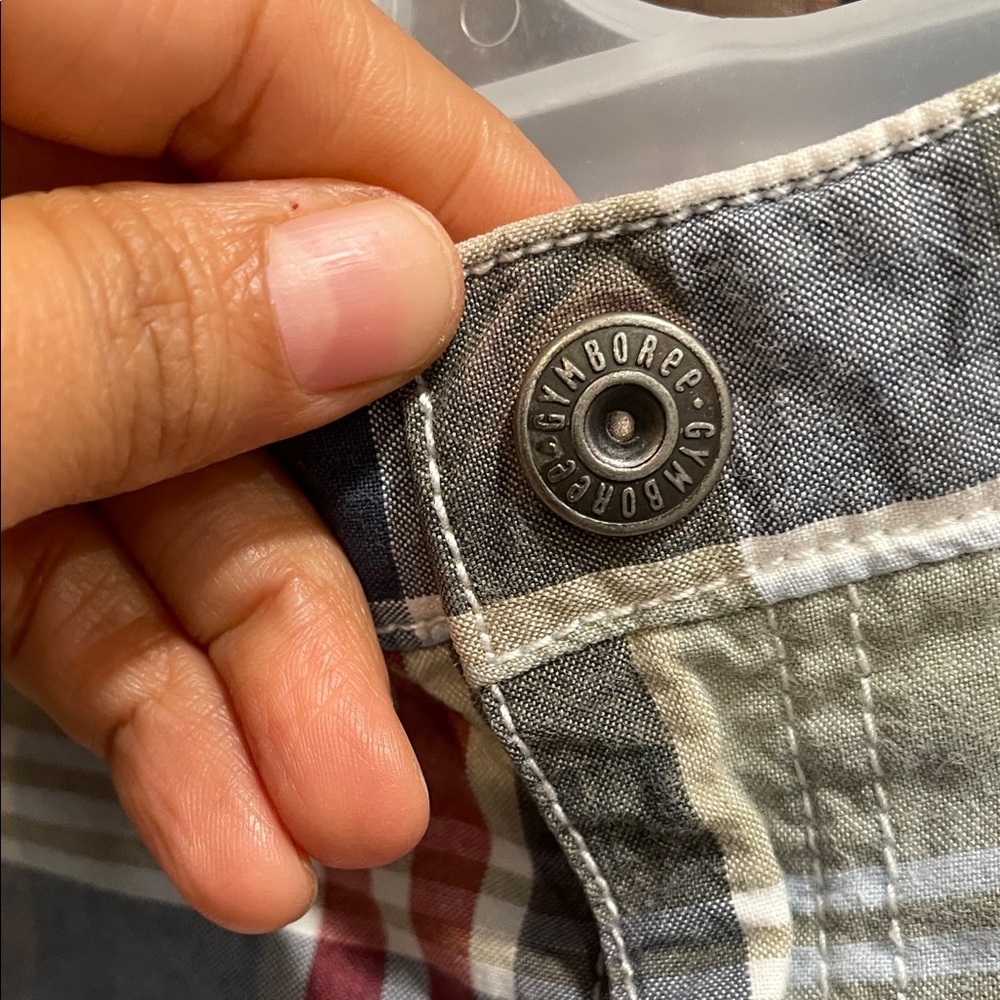 Gymboree Plaid Kids Shorts - Red, Blue, Tan - Picture 4 of 5